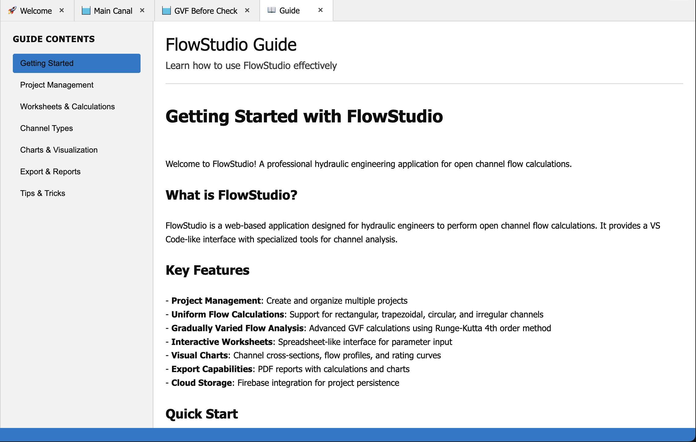 Flow Engineering Software FlowStudio - Professional Hydraulic Engineering Software